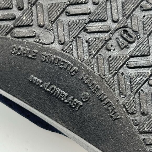 Fly Flot Blue Suede Anti Shock Anatomic Slide Cushioned Sandals Women US 8 Italy - Picture 10 of 11